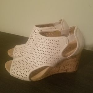 Beige wedges